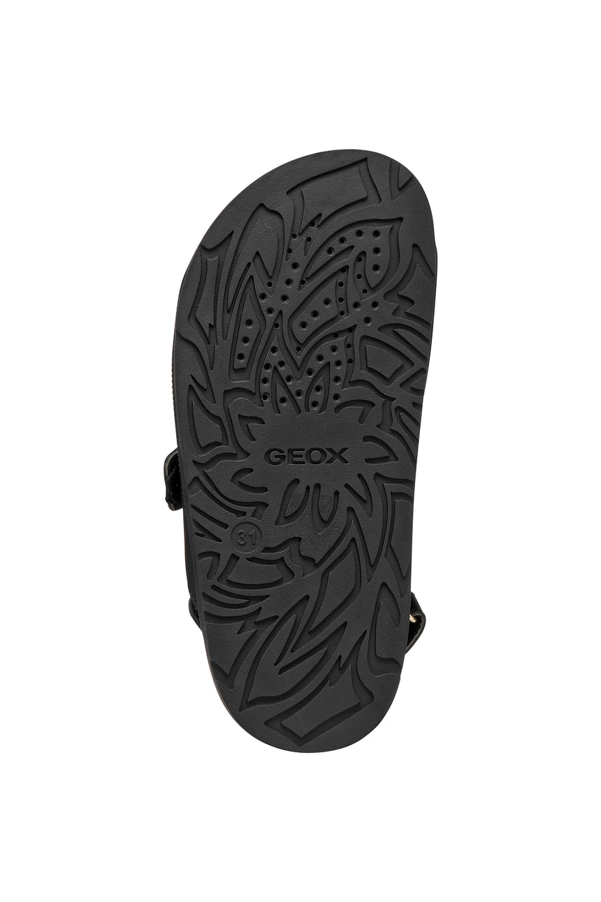 Geox πεδιλο κοριτσι με αγκραφα J65P0A 000BC C9999  black