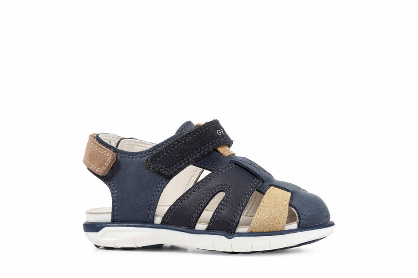 Geox B S.Delhi B.A-Wax.Lea+Suede Navy/Ochre