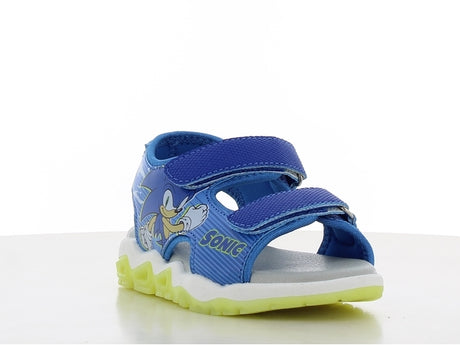sonic πεδιλο αγορι  με velcro και φωτακια μπλε sc001315