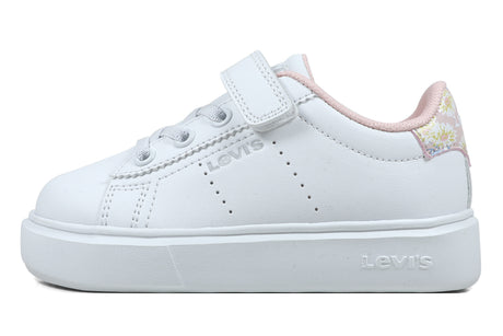 Levi's Παιδικά Sneakers Λευκά ροζ floral με velcro veve0022s