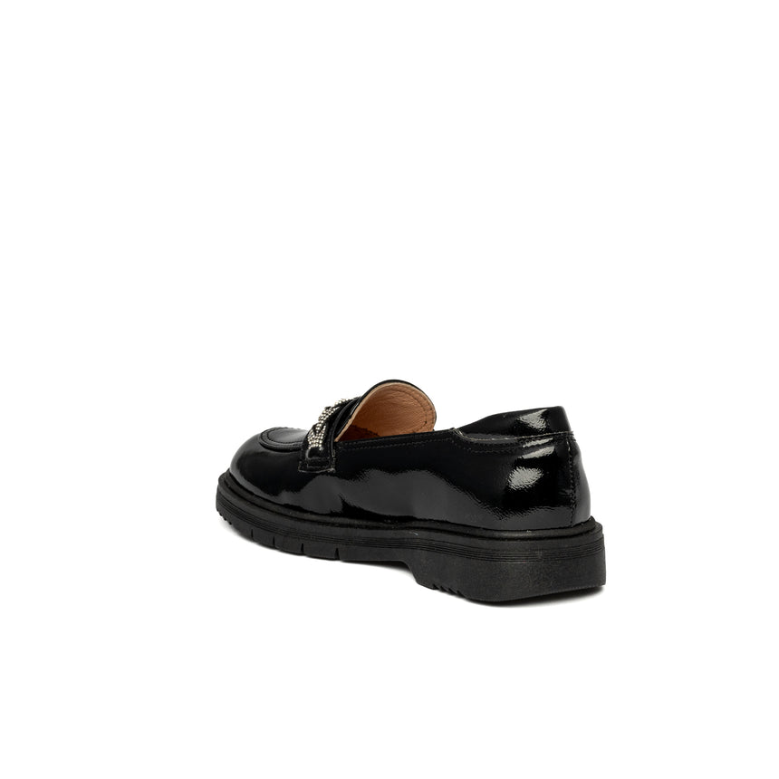 Bonito Kids Leather Loafers X24-93 Black L