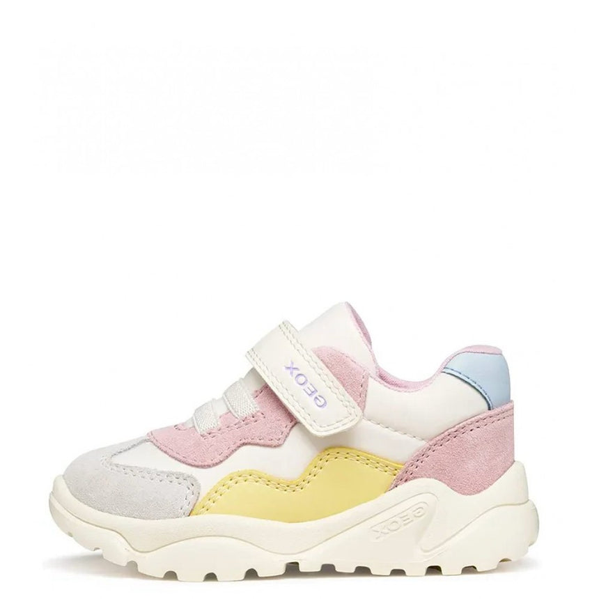 Geox Ciufciuf Girl Παιδικά Sneakers B455QB 0FU22 C1138 σε Λευκό - Ροζ χρώμα