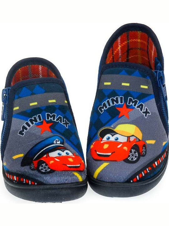 Mini*Max Παντοφλακια Δερματινα Polis Blue