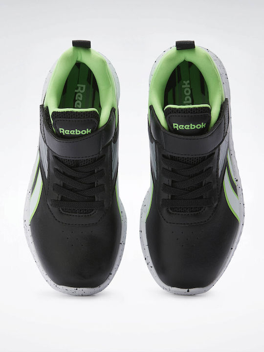 Reebok 100209194 Rush Runner Syn Elastic Lace & Top Strap black-lime-white