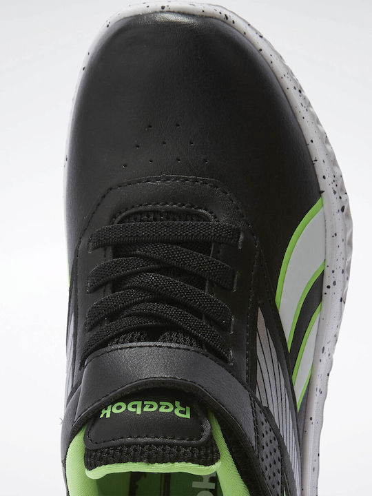Reebok 100209194 Rush Runner Syn Elastic Lace & Top Strap black-lime-white