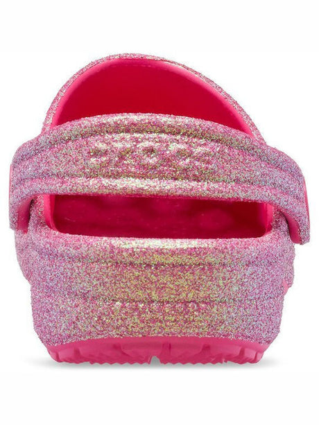 Crocs 210986-6ZQ Classic Glitter Kids Clogs Navy Pink