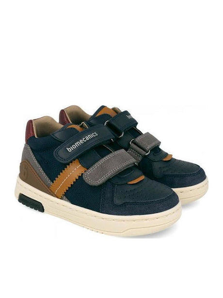 Biomecanics Παιδικά Sneakers High Ανατομικά με Velcro 261211-a183 OCEAN