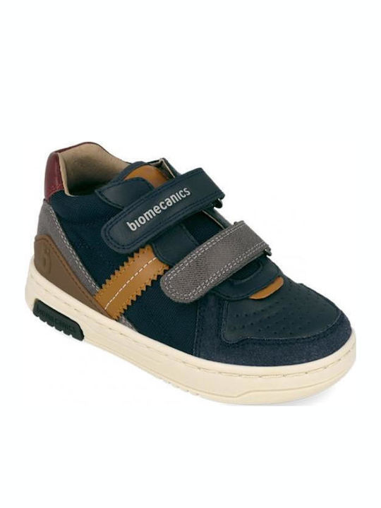Biomecanics Παιδικά Sneakers High Ανατομικά με Velcro 261211-a183 OCEAN